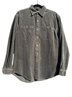 The Territory Ahead Shacket Men’s Large Grey/Brown Rugged Earthy Old Money Cabin
